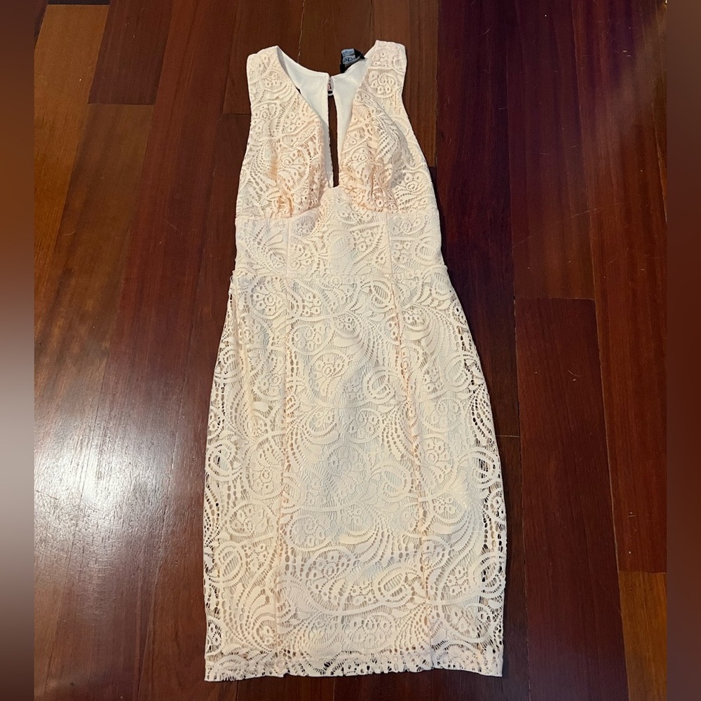 Peach bebe dress